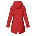 thumbnail image 5 of MuXi Women's Anorak Jacket Lightweight Windproof Loose Fit Hooded Raincoat Outdoor Casual Coat for All Seasons (Red,S), 5 of 5