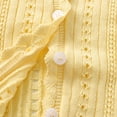 thumbnail image 5 of Gubotare Toddler Sweater Toddler Boys Girls Crewneck Cardigan Sweaters Long Sleeve Kids Button Cotton School Uniform Knit Tops Outwear 2T 3T (Yellow,2-3 Years), 5 of 9