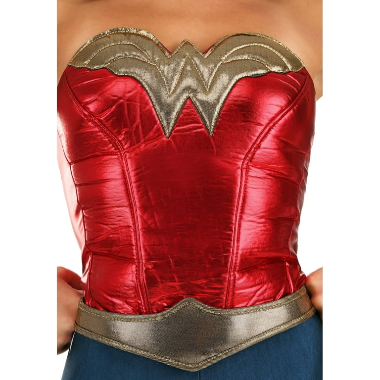  Rubie's Women's DC Comics Wonder Woman Corset Costume,  Red/White/Blue, Large : Clothing, Shoes & Jewelry