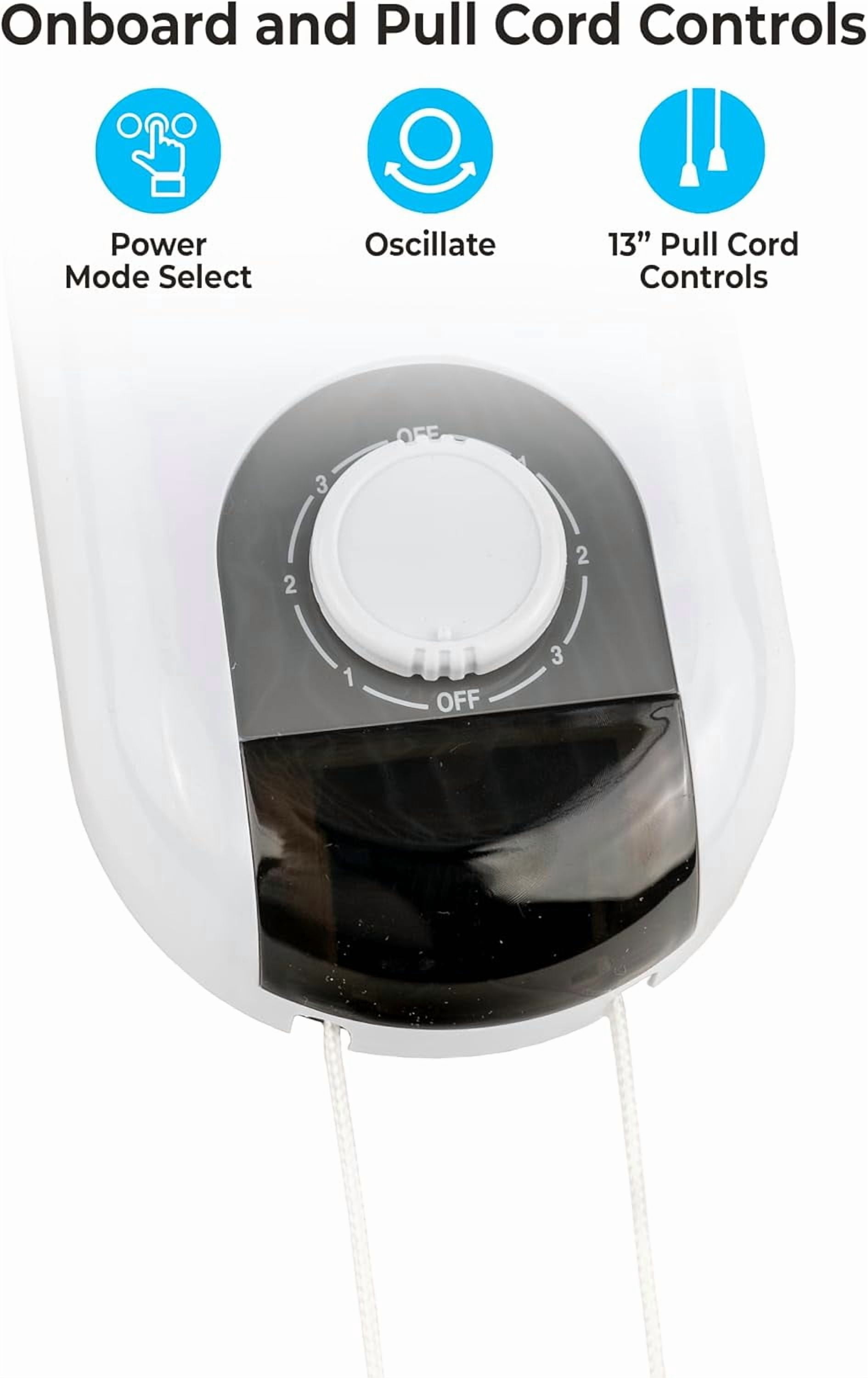 Comfort Zone 16" Wall Mount Fan, White