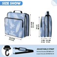 thumbnail image 3 of Zipper Binder with Shoulder Strap 2 inch 3 Ring Waterproof File Folder Organizer Bag 500 Sheet Exquisite White Feathers, 3 of 8