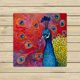 thumbnail image 1 of Toallas de Arte Moderno ABPHQTO Pavo Real Multicolor 33x33 cm, 1 of 1