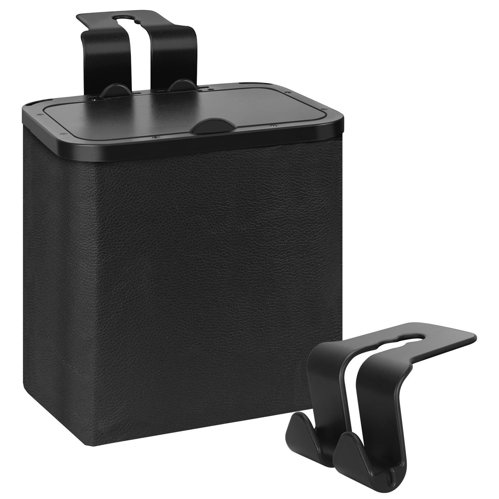 Toplive Car Trash Can with 2 Car Seat Headrest Hooks Collapsible Car