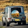 thumbnail image 3 of Fotbe Sunlit Sunflower Field Spare Tire Cover Thickening Universal Fit for Jeep, Trailer, RV, SUV, Truck, Tough Tire Wheel Soft Cover-14 inch, 3 of 8