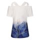 thumbnail image 4 of Puntoco 2024, tops a la moda de verano para mujer, tops informales con hombros descubiertos y encaje, tops de manga corta de ajuste Regular, tops con cuello en V, 4 of 4