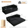 thumbnail image 2 of Soonbuy 79" Convertible Sofa Bed, 5-in-1 Folding Sleeper Sofa with Fixed Frame & Removable Armrests, Corduroy Modular Futon Couch for Small Space,Includes Pillows,No Assembly, 2 of 9