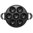 thumbnail image 2 of 7 Hole Cooking Cake Pan Cast Iron Omelette Pan Non-Stick Cooking Pot Breakfast Egg Cooker Cake Mold, 2 of 5