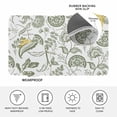 thumbnail image 3 of Boho Sage Green Floral Door Mat Indoor Outdoor, Vintage Farmhouse Paisley Plant Non Slip Welcome Mat with Rubber Backing, Absorbent Fabric Front Door Mats Entryway Rug for Home Patio Entrance 24"x36", 3 of 9