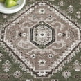 thumbnail image 6 of SAFAVIEH Bayside Sherwood Oriental Polyester Area Rug, Green/Ivory, 6'7" x 6'7" Round, 6 of 10
