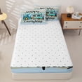 thumbnail image 4 of Erosebridal Rustic Camping Pattern Zipper Twin Comforter Sets with Fitted Sheet and 2 Pillowcases,Adventure Camper Tent Zipper Bedding Set For Boys,Reversible,4-Piece, 4 of 7