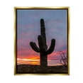 thumbnail image 3 of Stupell Industries Desert Cactus Plant Silhouette Radiant Sunset Sky Photograph Metallic Gold Floating Framed Canvas Print Wall Art, Design by Jeff Poe Photography, 3 of 5
