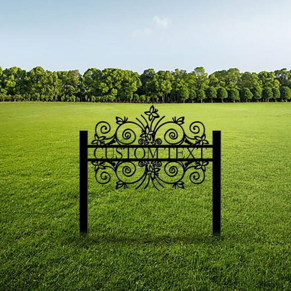 Custom Metal Garden Sign, Address Sign,Metal Garden Stake, Personalized Metal Home Garden Sign, Metal Yard Art, Garden Art