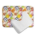 thumbnail image 6 of Yiaed Balls Print Bathroom Mat Set 2 Pieces Mat Anti-Skid Pad Ultra Soft and Absorbent Bathroom Bath Mat Contour Bath Rugs for Toilet Base, 6 of 6