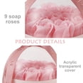 thumbnail image 3 of Round Ribbon Bow Jewelry Box 9 Rose SOAP Flower Gift Box 7 Valentine's Day Necklace Jewelry Box, 3 of 5