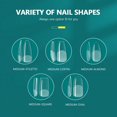 thumbnail image 4 of Nailpop 552 uñas postizas PRO de longitud/media/corta, puntas prensadas para extensión de uñas artificiales con diseños, accesorios para uñas, 4 of 5