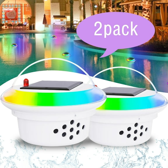 Floating Pool Lights, 2Pack Swimming Pool Lights Solar,RGB Color Changing Waterproof LED Lights, Waterproof Led Lights for Pool for Outdoor,Pond,Hot Tub