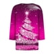 thumbnail image 4 of Fiudx Ofertas Flash Del Día Solo En Línea Camiseta Holgada de Manga 3/4 con Cuello En V y Estampado Navideño Informal a La Moda para Mujer, 4 of 5