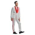 thumbnail image 4 of Tazzio Skinny Fit Paisley 2 Piece Suit Set with Satin Shawl Lapel, 4 of 4