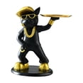 thumbnail image 3 of Estatua de bulldog francés, figura de perro, organizador de mesa de resina para decoración del hogar pantalones negros, 3 of 9