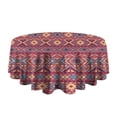thumbnail image 5 of Colorful Geometric Pattern Round Tablecloth 60"x60",Wrinkle Wipeable Table Cloth for Kitchen Dining Room Picnic Patio Party, 5 of 6