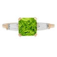 thumbnail image 7 of Three-Stone Engagement Ring for Women - 1.62ct Natural Peridot in 14K Yellow Gold Promise Ring, 7 of 7