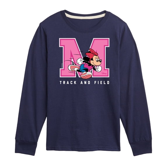 Disney - Minnie Track And Field - Toddler And Youth Long Sleeve Graphic T-Shirt