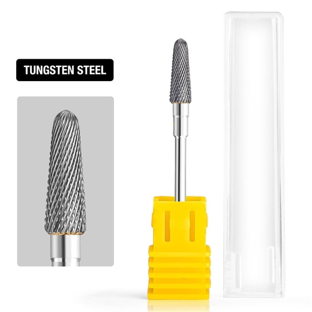 Broca de carburo de tungsteno para uñas, brocas giratorias para fresado de uñas, cortador eléctrico para máquina de manicura, accesorios para uñas Tan Jianjun unisex