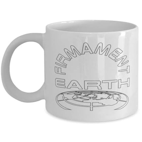 Flat Earther 11 oz Coffee Mug - Firmament Earth White Ceramic Gift