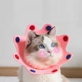 thumbnail image 2 of Felt Sunflower Elizabethan Collar for Cats, Soft Recovery Cone After Surgery, Prevents Licking and Biting, Adjustable Post-Operative Protective Collar, 2 of 3