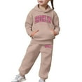 thumbnail image 6 of Gyexs Toddler Girls Clothes Size 3-4 Years Casual Hooded Jacket Bottoms, Loungewear Tracksuit Sets (Khaki, 3-4 Years), 6 of 6