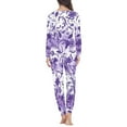 thumbnail image 3 of Renewold Splendid Women's Long Sleeve Lounge Top and Cozy Bottom Pant Pajama Set Bohemian Style Flower Print Pj Fall Winter Night Sleepwear Size 4XL, 3 of 5
