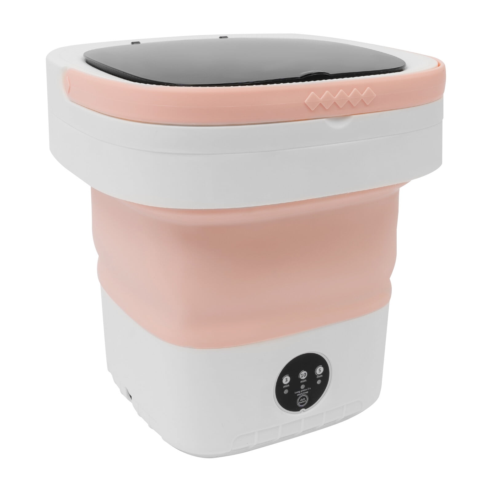 Miumaeov Portable Small Washing Machine 12L Mini Foldable Washer Touch Screen Timer For Travel
