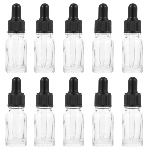 10pcs Empty Glass Dropper Bottle for Essential Oil 10ml Each Perfect for Home Use