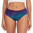 thumbnail image 1 of Fotbe Purple and Green Glitter Calzones Estampados para Mujer – Ropa Interior de Algodón, Cómoda, Suave y Elástica-Medium, 1 of 6