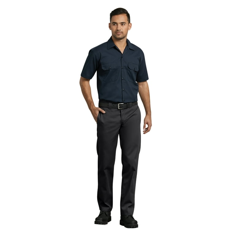 Dickies Mens Slim Fit Straight Leg Work Pants - Walmart.com