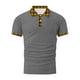 thumbnail image 5 of Blusa y camisa de manga corta con cuello vuelto para hombre, blusa de manga corta con solapa y botones estampados, blusa de poliéster para hombre, 5 of 5