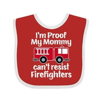 Inktastic Firefighter Daddy Baby Fireman Boys or Girls Baby Bib