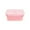 Pink, variant on BinKFF Collapsible Foldable Silicone Food Storage Container, Leftover Meal Box With Airtight Plastic Lids For Kitchen, Bento Lunch Boxes-Microwave, Dishwasher and Freezer Safe