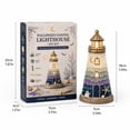 thumbnail image 2 of Beginner Friendly Handmade 3D Holiday Craft Glowing Lighted Sea Glass‑Style Lighthouse Kit Complete Sea Glass Art Kit For Adults DIY Assembly Set For Family Use Christmas Home Decor Ornament,F, 2 of 7