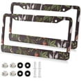 thumbnail image 2 of Coolnut Mushrooms Print 2 Holes Car License Plate Frames 2PCS, Car License Plate Holder with Screw Caps Cover Set Automotive Exterior Parts Decoration for US Vehicles, 2 of 7
