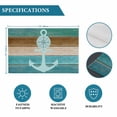 thumbnail image 5 of Nautical Coastal Anchor Compass Placemats Set of 6,Wipeable Washable Table Mats for Dining Tables, Vintage Colorful Wooden Board Place Mats for Kitchen Event Party Tabletop Decor, 5 of 9