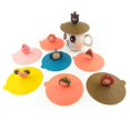 thumbnail image 1 of Tapas de taza de silicona Tapa de taza de vidrio de silicona de dibujos animados Taza de vidrio de silicona Fundas reutilizables antipolvo para vasos, 1 of 3