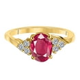 thumbnail image 3 of AoneJewelry Ruby Gemstone Engagement Rings for Women |10K Rose, White & Yellow gold 1.5 Carat Red Color Round Cut Prong Setting Genuine Diamond, 3 of 4