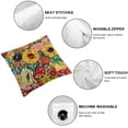 thumbnail image 4 of SHANXI Throw Pillow Covers Farmhouse Style Flowers Print Cushion Cover Soft Pillow Cases for Home Sofa Bed Chair Car Office Decorative 12x12in, 4 of 5