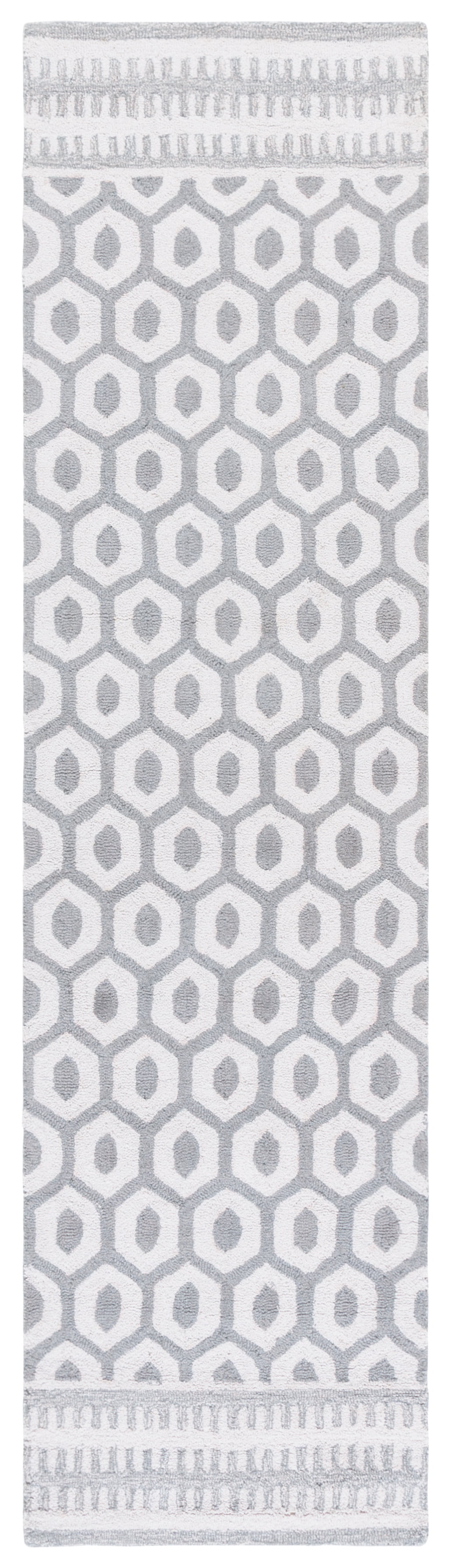 Safavieh Capri Alfreda Geometric Runner Rug, Ivory/Gray, 2'3" x 9'