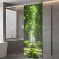 thumbnail image 4 of Green Trees Window Privacy Film, Forest Art Decor Spring Summer Nature Leaf Static Cling UV Sun Blocking Tint Film Heat Control Windows Films for Bedroom Bathroom, Window Stickers 23.6"x59", 4 of 8