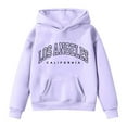 thumbnail image 4 of Byoo Little Girl's Hoodie Los Angeles Printed Hooded Sweatshirt Comfortable Pullover Top, 4 of 4