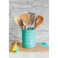 thumbnail image 2 of Linen Chest Danica Utensil Crock Tin - Turquoise, 2 of 4