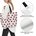 thumbnail image 3 of Disketp Red Ladybugs On Black Dotted Bolsa Tote Estampada para Mujer, Bolso de Hombro y de Mano para Compras y Viajes, 3 of 8