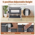 4 in 1 Baby Bedside Sleeper Baby Crib, Adjustable for Baby